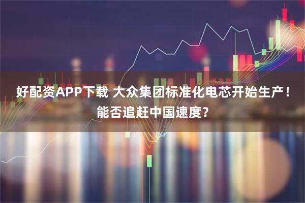 好配资APP下载 大众集团标准化电芯开始生产！能否追赶中国速度？