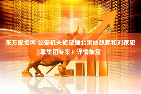 东方配资网 公安机关侦破缅北果敢魏家和刘家犯罪集团专案！详情披露
